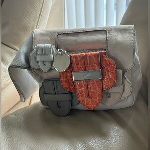 Chloe Leather /snake  clutch wristlet